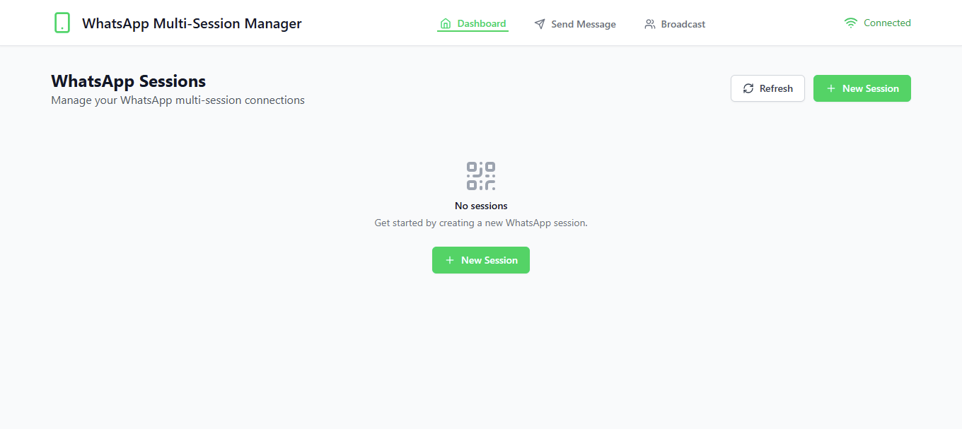 WhatsApp Multi-Session Managerhome page